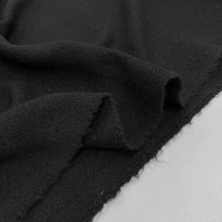 Coat fabric PRATO wool black in black