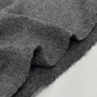 Coat fabric PRATO thick wool grey