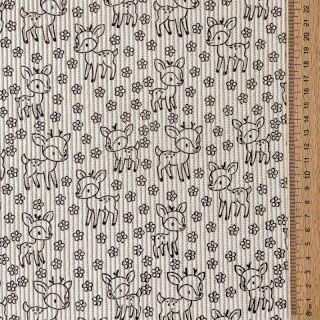 Corduroy STRETCH Little deer light sand