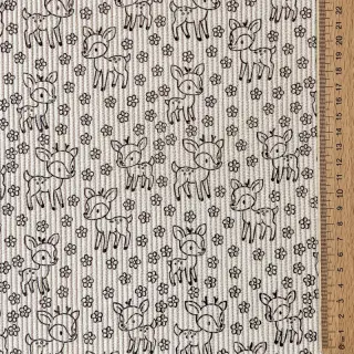 Corduroy STRETCH Little deer light sand