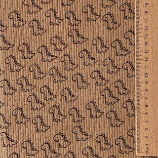 Corduroy STRETCH Little dino sand