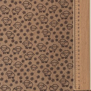 Corduroy STRETCH Little sheep sand