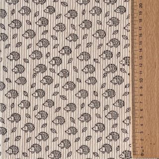 Corduroy STRETCH Little hedgehog light sand
