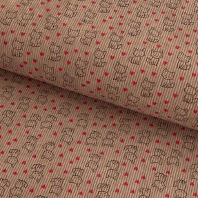 Corduroy STRETCH Little foxes sand