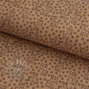 Corduroy STRETCH Little deer sand