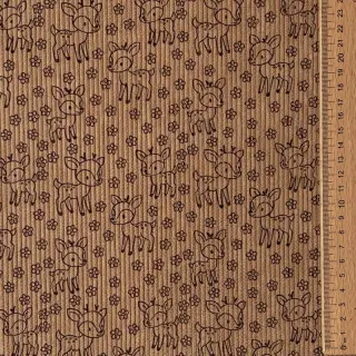 Corduroy STRETCH Little deer sand