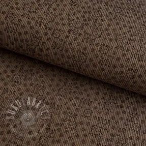 Corduroy STRETCH Little deer taupe