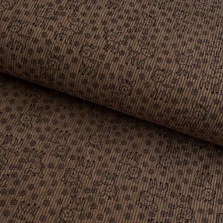 Corduroy STRETCH Little deer taupe