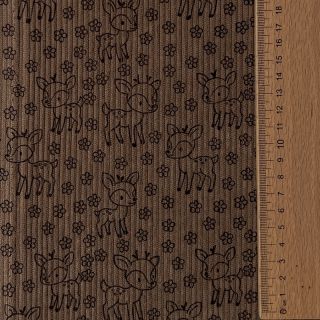 Corduroy STRETCH Little deer taupe