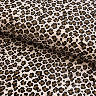 Corduroy STRETCH Little Leopard light sand