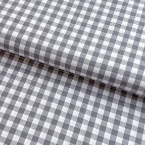 Cotton fabric Check grey