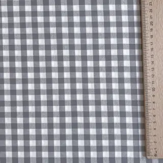 Cotton fabric Check grey