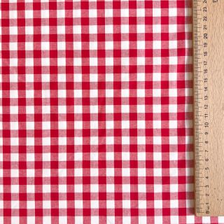 Cotton fabric Check red