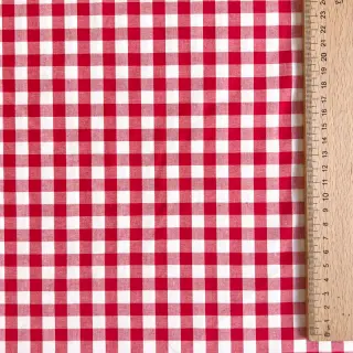 Cotton fabric Check red