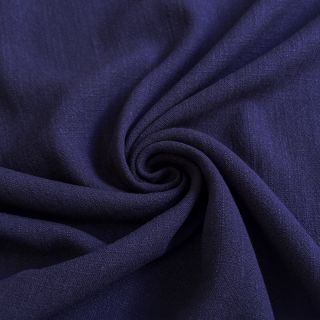 Linen viscose WASHED navy