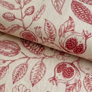 Decoration fabric RUSTIC VINTAGE PRINT Granata groseille