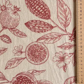 Decoration fabric RUSTIC VINTAGE PRINT Granata groseille