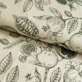 Decoration fabric RUSTIC VINTAGE PRINT Granata kaki