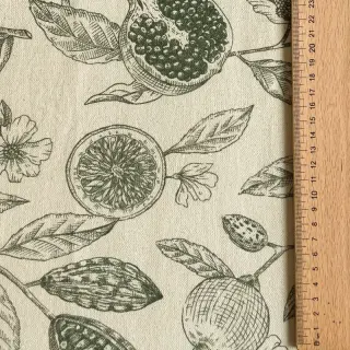 Decoration fabric RUSTIC VINTAGE PRINT Granata kaki