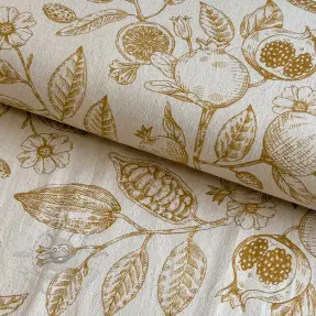 Decoration fabric RUSTIC VINTAGE PRINT Granata peanut