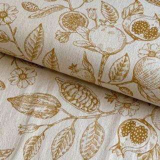 Decoration fabric RUSTIC VINTAGE PRINT Granata peanut