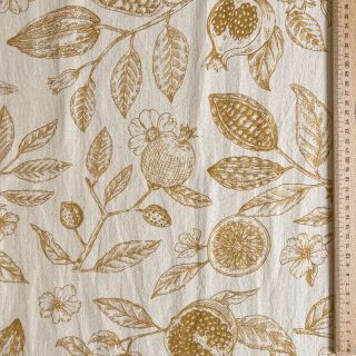 Decoration fabric RUSTIC VINTAGE PRINT Granata peanut