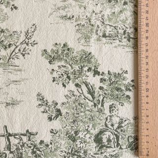 Decoration fabric RUSTIC VINTAGE PRINT Gabrielle kaki