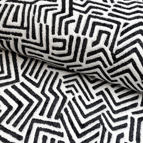 Decoration fabric jacquard Mesopotamie allover graphite