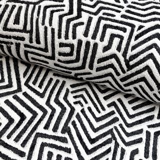 Decoration fabric jacquard Mesopotamie allover graphite