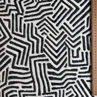Decoration fabric jacquard Mesopotamie allover graphite