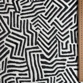 Decoration fabric jacquard Mesopotamie allover graphite