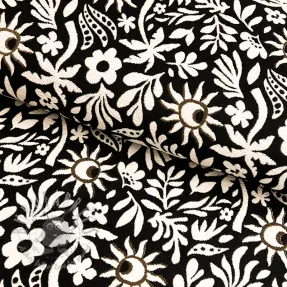 Decoration fabric jacquard Sunlight noir