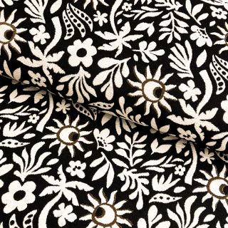 Decoration fabric jacquard Sunlight noir