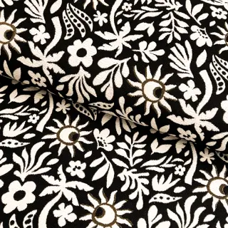 Decoration fabric jacquard Sunlight noir