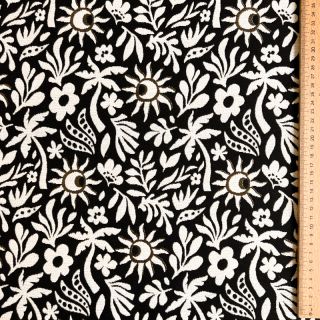 Decoration fabric jacquard Sunlight noir