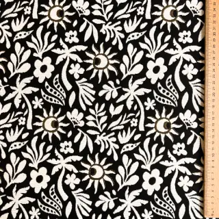 Decoration fabric jacquard Sunlight noir