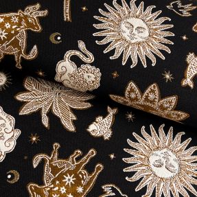 Decoration fabric jacquard Pygmalion noir