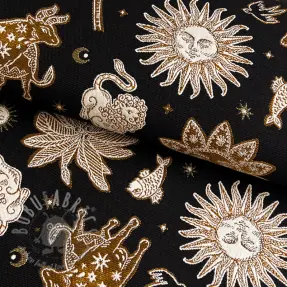 Decoration fabric jacquard Pygmalion noir