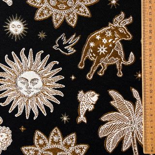 Decoration fabric jacquard Pygmalion noir