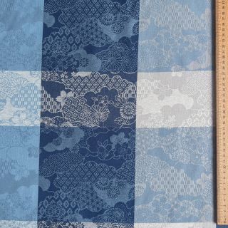 Decoration fabric FRENCH TABLE CLOTH JACQUARD Niwa allover indigo