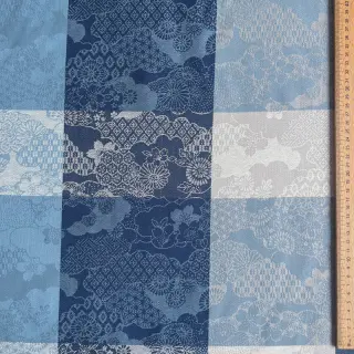 Decoration fabric FRENCH TABLE CLOTH JACQUARD Niwa allover indigo