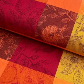 Decoration fabric FRENCH TABLE CLOTH JACQUARD Cabosse allover harissa