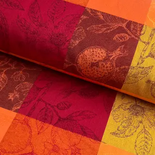 Decoration fabric FRENCH TABLE CLOTH JACQUARD Cabosse allover harissa