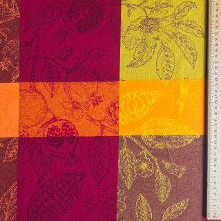 Decoration fabric FRENCH TABLE CLOTH JACQUARD Cabosse allover harissa