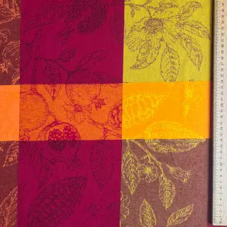 Decoration fabric FRENCH TABLE CLOTH JACQUARD Cabosse allover harissa