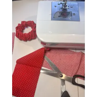Cotton fabric Petit dots red