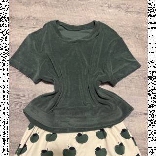 Stretch toweling dark green