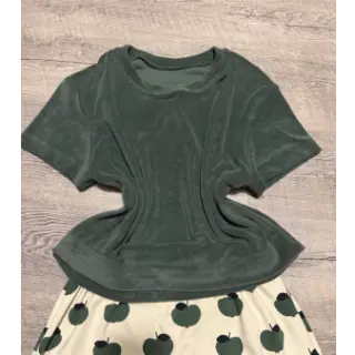 Stretch toweling dark green
