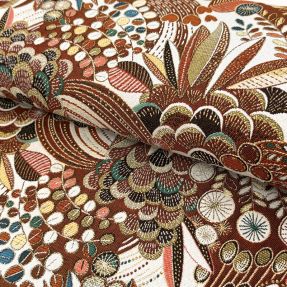 Decoration fabric jacquard Cleopatre rouge