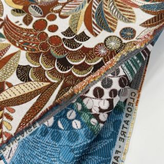 Decoration fabric jacquard Cleopatre rouge